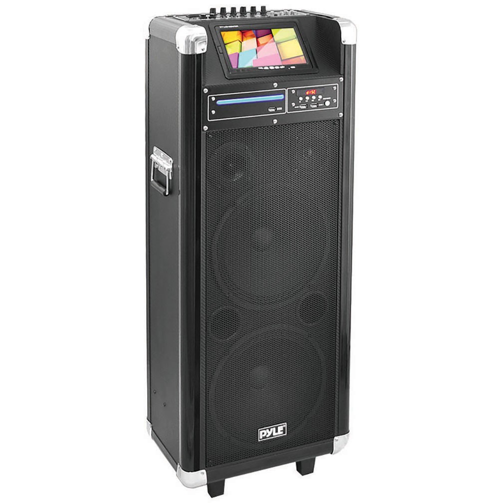 Pkrk210 Pyle Pro 10 X2 Portable Pa Speaker With Dvd 7 Screen Walmart Com Walmart Com