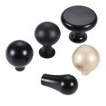thumbnail image 2 of Negro / Golden Mini Perilla Módica Metal Manija Puerta Pequeño Pull Cocina Cajón de baño Redondo Oval Relleno Forma de círculo con tornillo, 2 of 7