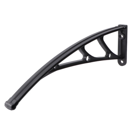 Topbathy Curved Black Awning Support Bracket for Outdoor Window Door Rain Cover Holder