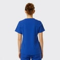 thumbnail image 2 of SPECTRUM UNIFORMS Wynd Women's Scrub Top Medical Uniform V-Neck Top Stitch Soft Fabric Outfit Ideal for Women at Hospital Workspace Medical Practice and Professionals Workwear Doctor Coat Royal Blue, 2 of 5