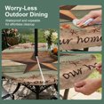 thumbnail image 5 of Round Outdoor Tablecloth with Umbrella Hole and Zipper, Western Texas Star Retro Tablecloth with Elastic Waterproof, Vintage Farmhouse Green Brown Wooden Patio Table Covers for 36" - 44" Pool Tables, 5 of 9