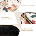 thumbnail image 5 of FORMRS Makeup Bag Travel Cosmetic Organizer for Women Fold Flat Zipper Pouch with Handle, Beige Christmas Candy Canes, 5 of 8