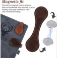 thumbnail image 4 of 26-27 Set of 2 Magnetic Leather Bookmarks Leather Book Page Holder Retro Reading Accessories Handmade (Dark Brown + Light Brown), 4 of 5