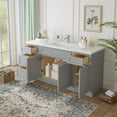 thumbnail image 4 of 60 in. W x 21 in. D x 32.5 in. H Bath Vanity Cabinet without Top in Gray, 4 of 5