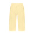 thumbnail image 6 of HKYNLAG Bermuda Shorts for Women Linen Shorts Knee Length Elastic Waist Long Shorts Casual Summer Shorts Petite Capri Pants Dressy Summer Beach Shorts with Pockets Beige XL, 6 of 7