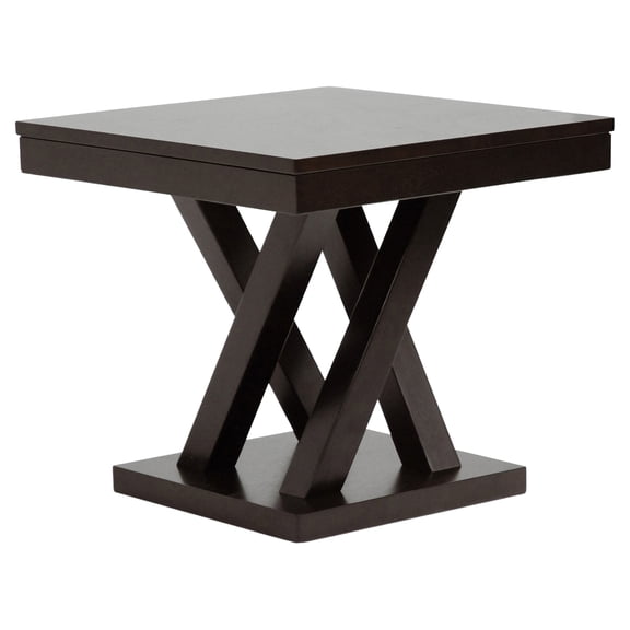Baxton Studio Everdon Dark Brown Modern End Table
