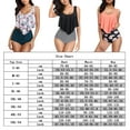thumbnail image 2 of KZKR Swimsuits for Women Two Piece Bathing Suits Ruffled Flounce Top with High Waisted Bottom Bikini Set, 2 of 4