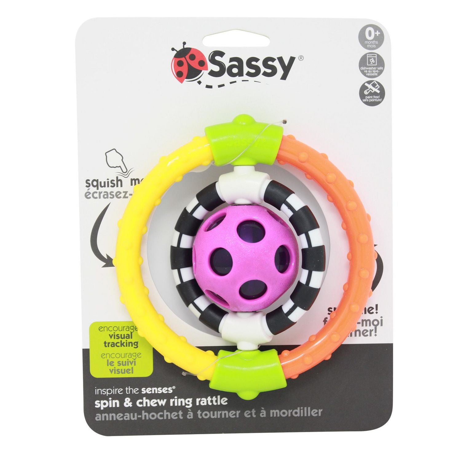 Sassy® Spin & Chew Ring Rattle