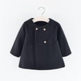 thumbnail image 1 of LOVZFMLL Vestes pour Filles Manteau en Laine à Manches Longues Col Rond Couleur Unie Chaud 9-12 Mois, 1 of 3