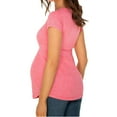 thumbnail image 4 of asdoklhq Maternity Clothes for Women Clearance,Summer Women Maternity Clothes Round Neck Short Sleeve Ruffle Fold Pregnant Tops, 4 of 5