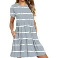 thumbnail image 2 of Wancir Women's Casual Summer T Shirt Dresses Short Sleeve Swing Dress with Pockets, 2 of 6