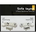thumbnail image 3 of PonLiving Furniture Frame 103.5'' Left or Right Facing Sectional with Storage Ottoman, Living Room Sectional Couches Set, Red Leather Sectional Sofa, 3 of 4