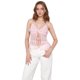 thumbnail image 1 of Camiseta sin mangas con volantes y tirantes anudados para mujer: blusa de gasa en capas, semitransparente, top informal de verano para la playa y fiestas., 1 of 4
