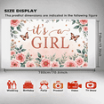 thumbnail image 5 of Pink Floral It's a Girl Banner Butterfly Theme Flower Design for Baby Shower Girls Party Gender Reveal Celebration, 5 of 8