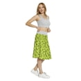 thumbnail image 4 of Women's Dog Bone Domestic Canine Silhouette A-line Printed Skirt Casual Wear, M, Black and Yellow Green, by Ambesonne, 4 of 6
