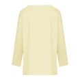 thumbnail image 5 of LYXSSBYX Women Long Sleeve Dress Hot Sale Clearance Women Casual Solid Long Sleeve Shoulder Drop V-Neck T-Shirt Blouse, 5 of 5