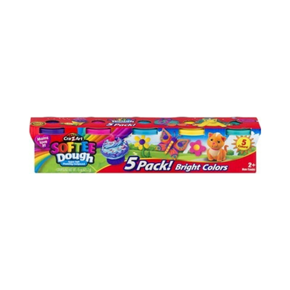 CraZArt Softee Dough Pack, 5 Cans (Multicolor)