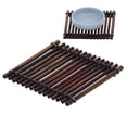 thumbnail image 2 of Bamboo Tea Set Raft Vintage Tea Pot Cup Tray Kung Fu Tea Set Accessories for Home OfficeSquare 13x13cm, 2 of 5