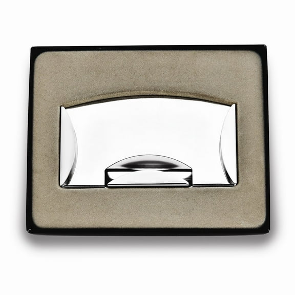Silver-tone Money Clip and Business Card Holder QGL8041