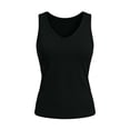 thumbnail image 4 of Tank Tops for Women Women Casual Round Neck Solid Color Pullover Fitness Sports Sleeveless T Shirt Blouse Top Black XXL, 4 of 9