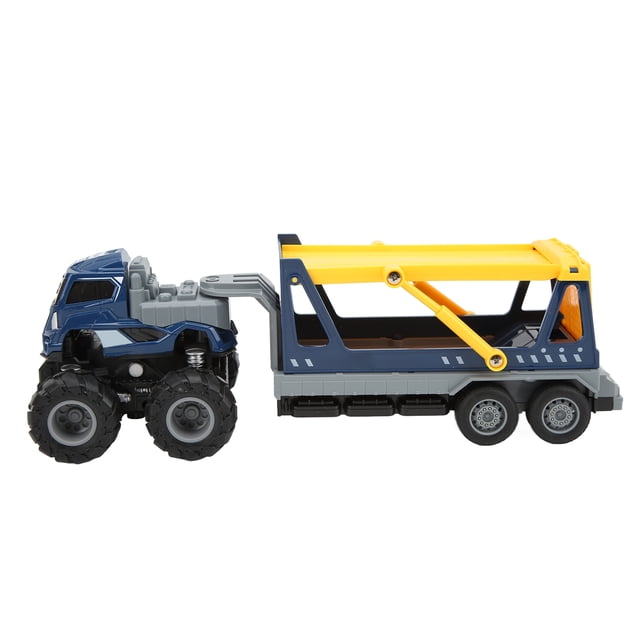 Juguete de remolque de aleación, juguete con tracción en las cuatro ruedas, camión para niños, coche de juguete para niños mayores de 3 años, color azul