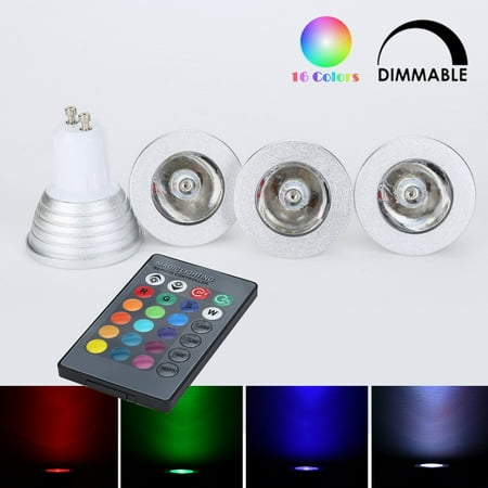Weanas 4x Gu10 Rgb Color Changing Led Pa Light Bulb Lamp With Remote Weanas 4x Gu10 Rgb Color Changing Led Pa Light Bulb Lamp With Remote Control 3 Watt
