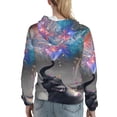 thumbnail image 7 of Picia Elephant Fireworks Celebration Pattern Casual Women's Hoodie, Hooded Sweatshirt with Kangaroo Pocket, Comfortable Pullover with Eye-catching Drawstrings-Medium, 7 of 7