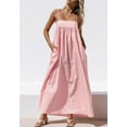 thumbnail image 2 of Chouyatou Women's Summer Backless Tied Spaghetti Straps Casual Loose Cutout Maxi Dress with Pockets, 2 of 6