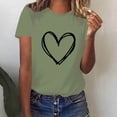 thumbnail image 2 of Diufon Hauts de la Saint-Valentin pour Femmes Tunique Décontractée à Manches Courtes Col Rond Chemise Tendance Mignonne Imprimée Graphique, 2 of 6