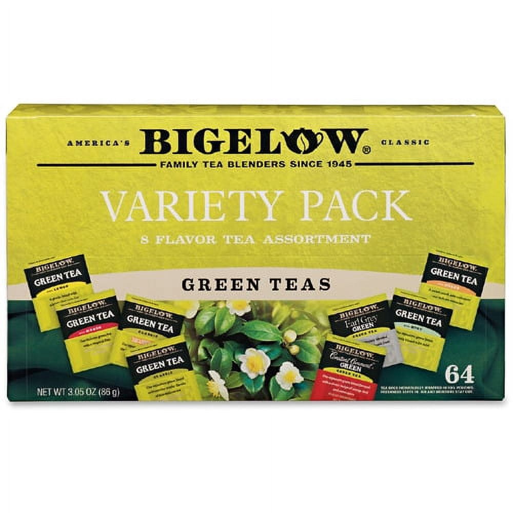 Bigelow Assorted Green Tea Tray Pack Green Tea - 0 oz - 64 Teabag - 64 / Box