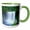 Green/White, variant on 3drose, Usa, Oregon. Willamette Nf, Mckenzie River Plummets over Koosah Falls, 11oz Two-tone Red Mug