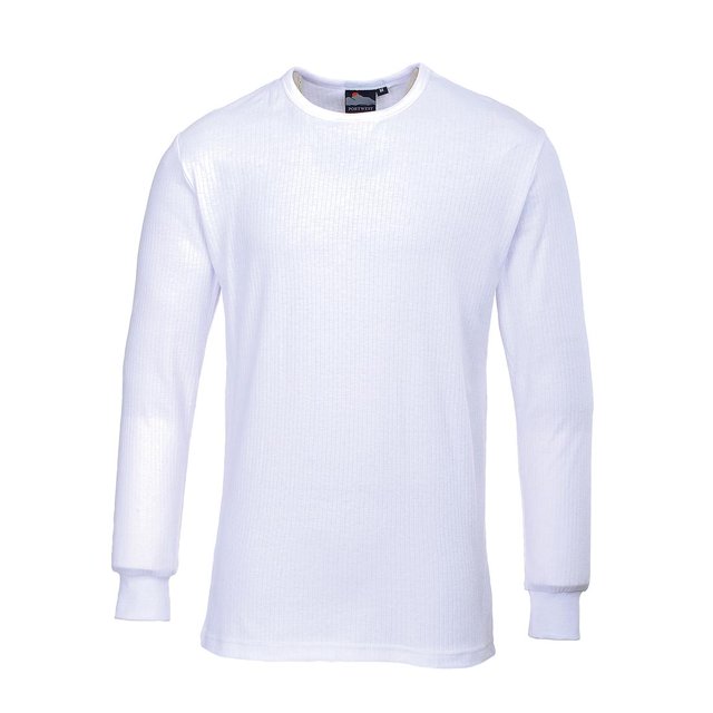 Portwest - Camiseta de Manga Larga para Hombre (Blanco)