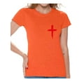 thumbnail image 1 of Awkward Styles Red Cross Shirt for Women Christian Cross Clothes for Ladies Following Jesus Womens T-Shirt Christian Gifts Jesus Shirts Jesus Cross Clothing Jesus T Shirt for Her Cross Ladies Shirt, 1 of 4