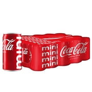 Coca-Cola Mini Soda Pop Soft Drink, 8 fl oz, 20 Pack Cans, Allergens Not Contained