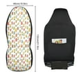 thumbnail image 3 of Cute doodle icon pattern Car Seat Cover 2 Piece Set Saddle Blanket Carseat Universal Fit for Vehicle Sedan SUV, 3 of 5