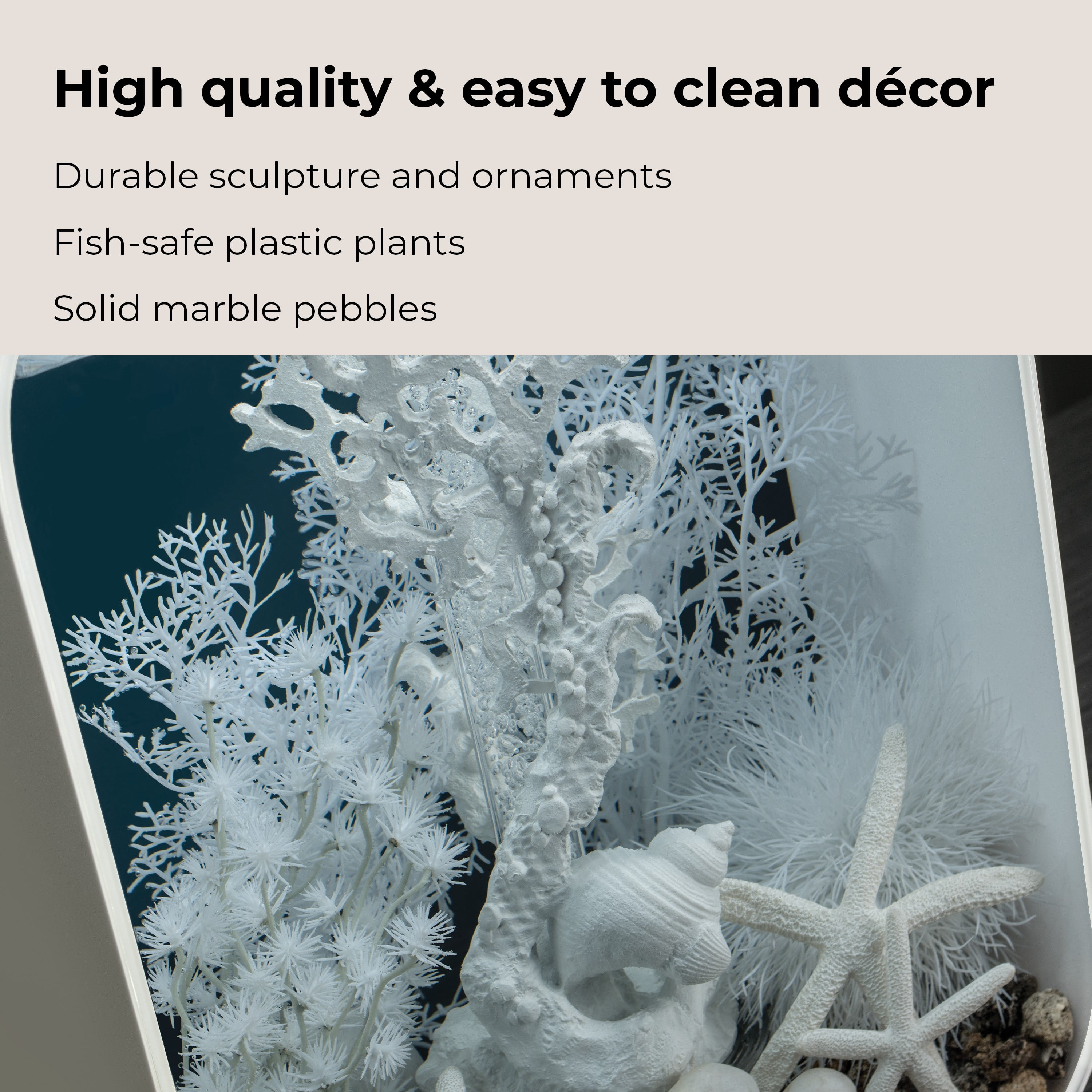 biOrb Winter Dream Aquarium Décor Set, White
