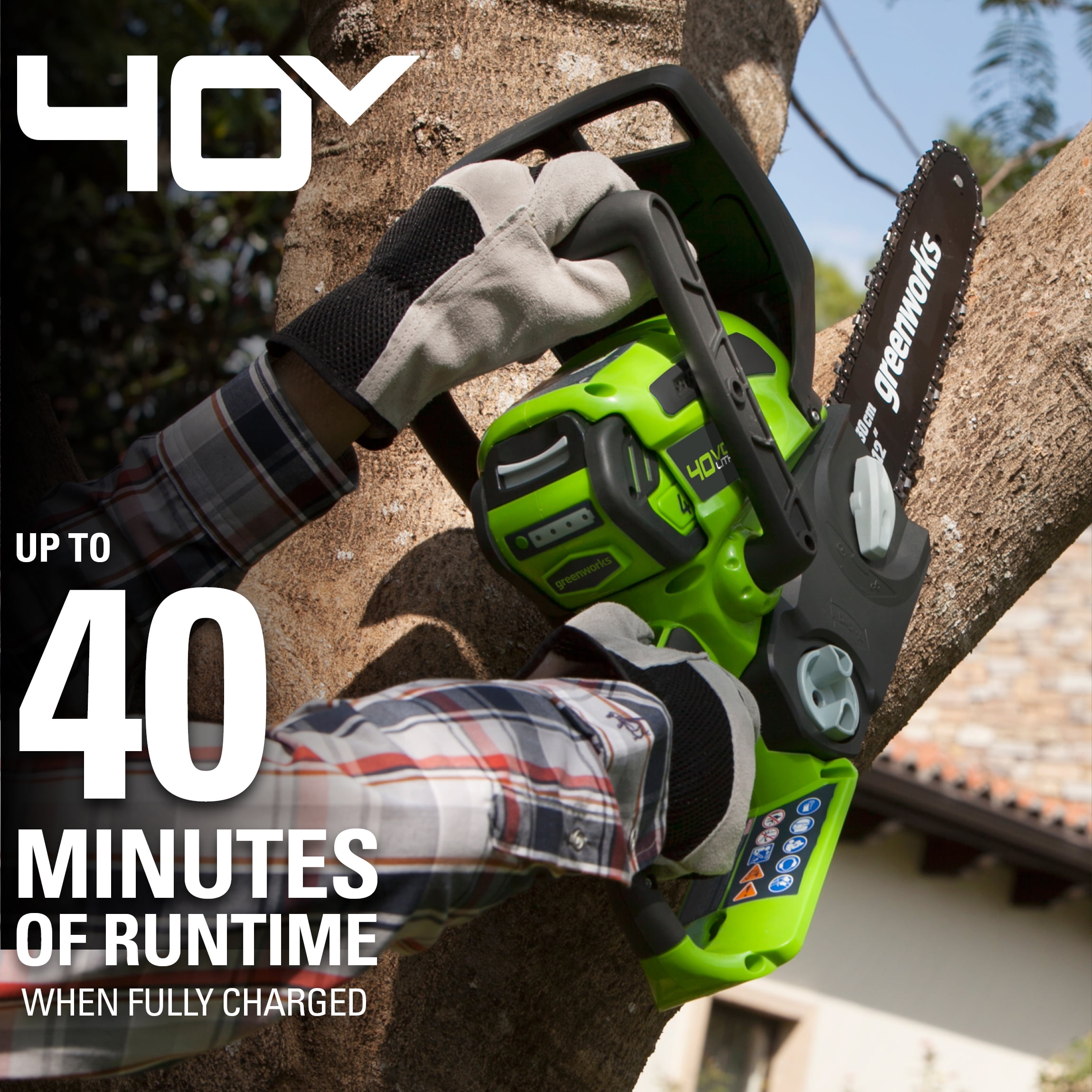 Greenworks 12" 40 V Battery Powered Chainsaw