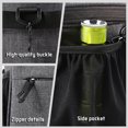 thumbnail image 4 of Tignapoo Large Capacity Bicycle Handlebar Bag with Reflective Stripes for Night Safety, Sensitive Touchscreen Pouch, Dual Zippered Design, Multi-Pocket Organization, Grey Nylon Cycling Accessory., 4 of 6