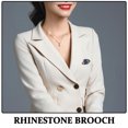 thumbnail image 3 of CTIRCHIU Elegant Floral Brooch Pin for Women, Rhinestone Jewelry Accessory Set, Perfect for Anniversary, Parties, and Special Occasions, 3 of 8