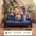 thumbnail image 6 of LayinSun 9 Pieces Patio Furniture Sets, Outdoor Wicker Conversation Set with Swivel Chairs and 6" Thick Cushion for Deck Garden Backyard, 6 of 8