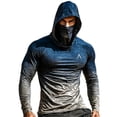thumbnail image 2 of Yertdoel Sun Shirts for Men Printed Quick Dry Long Sleeve Lightweight Summer Sun Protection Fishing Shirts with Face Mask UPF 50+ Cozy Cover Up Athletic Hoodies, 2 of 5