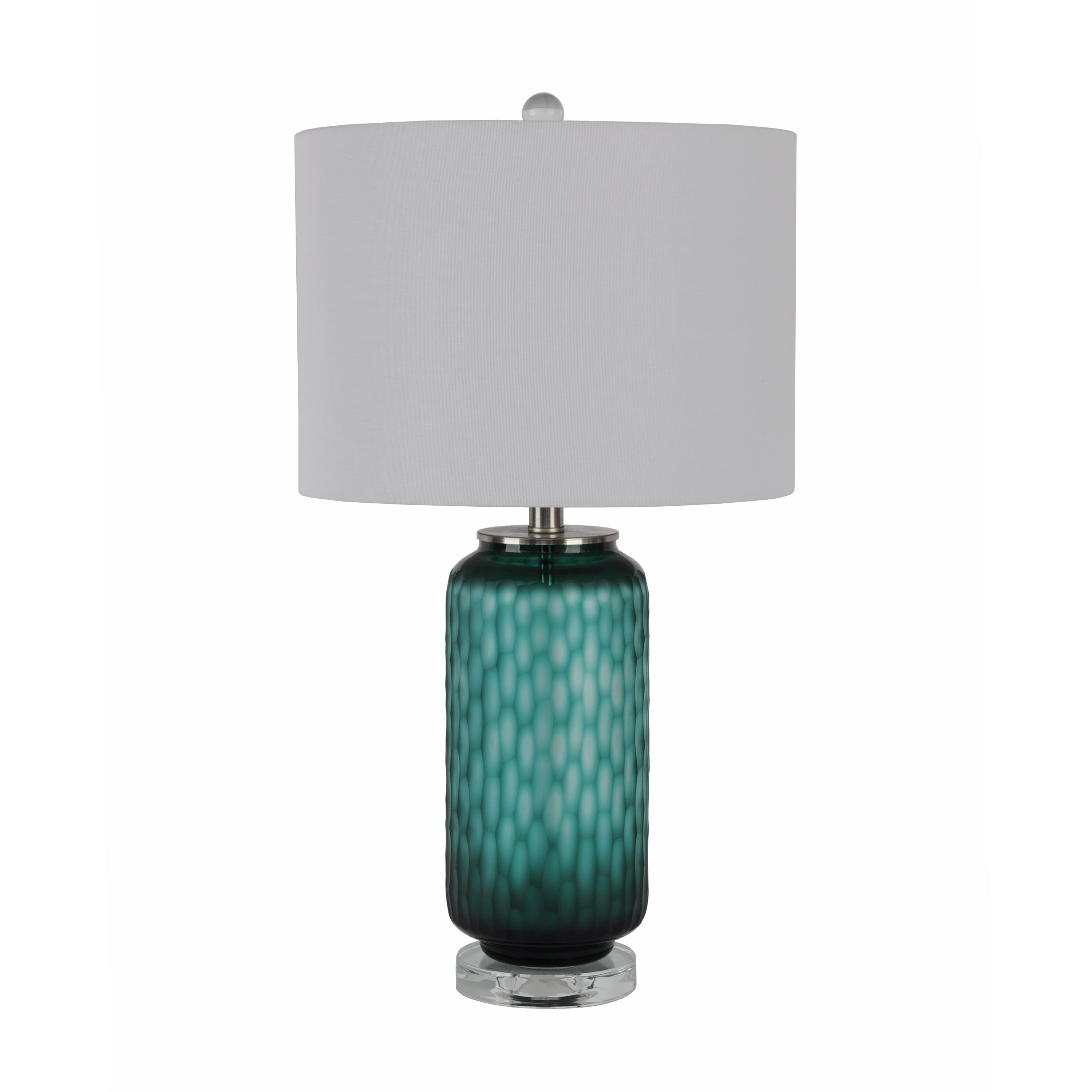 Searchlight Emerald Crystal Chrome LED Floor Lamp with Square Base 