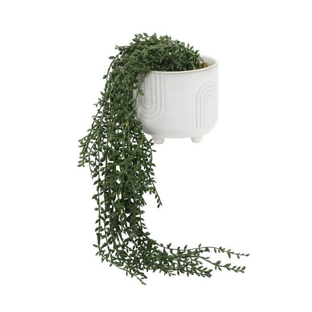 Flora Bunda CS5599E-IVORY String of Beads in 4.75' New Rainbow Ceramic Pot