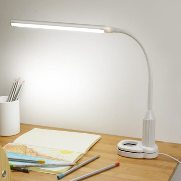 Lampe à pince Lampe de bureau LED Dimmable USB Yeux en métal