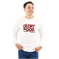 thumbnail image 3 of Glory to God Jesus Christ Faithful Long Sleeve TShirt Men Women Brisco Brands L, 3 of 6