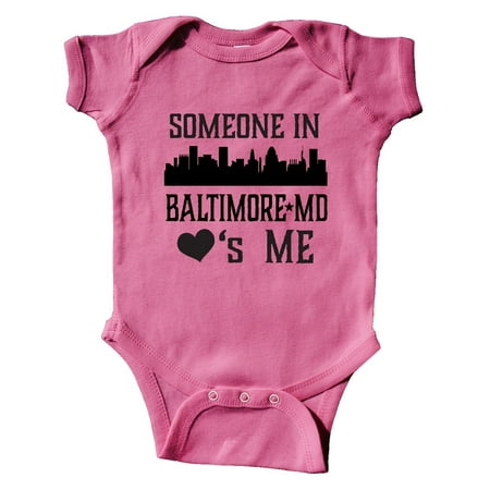 

Inktastic Baltimore Maryland Someone Loves Me Skyline Gift Baby Boy or Baby Girl Bodysuit