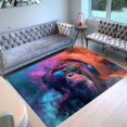 thumbnail image 1 of Monkey Rug & Home Decor-Cool Gorilla Black Area Rugs-Animal Monkey Rug Carpet Durable & Non-Slip Modern Rugs for Living Room Bedroom Man Cave Decorative-B67PP, 1 of 7