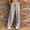 Gray, variant on Women Pants Knit Grid Drawstring High Waisted Wide Leg Pants Soft Cozy Trousers with Pockets