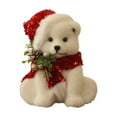thumbnail image 2 of YOHAVEN Plush Christmas Figurines Snowmen Santa Claus Reindeer Bear Tree Ornaments Holiday Decorations for Home Party Display Front Door Christmas Decorations Winter Decor, 2 of 6