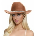 thumbnail image 1 of Men's and Women's Woolen Hats Western Cowboy Top Hat Three Of Rhinestones, 1 of 4